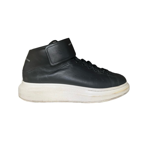 Alexander McQueen Oversized High Top Leather Sneakers - Size 45 - Picture 7 of 8